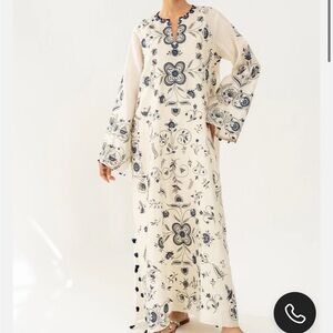 Sania Maskatiya Luxe Pret Kaftan Silk Maxi Tunic Dress